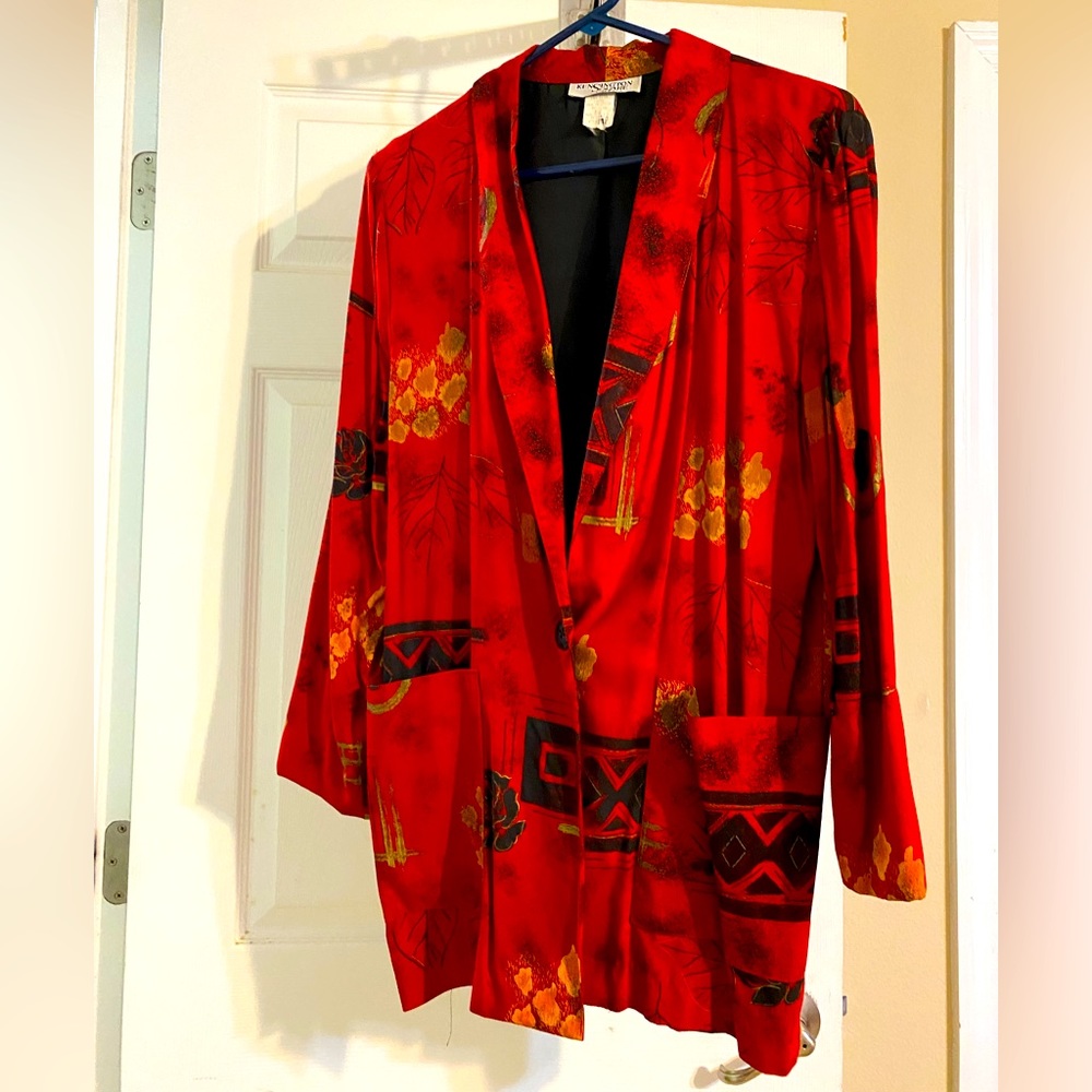 Ladies floral suit jacket cardigan